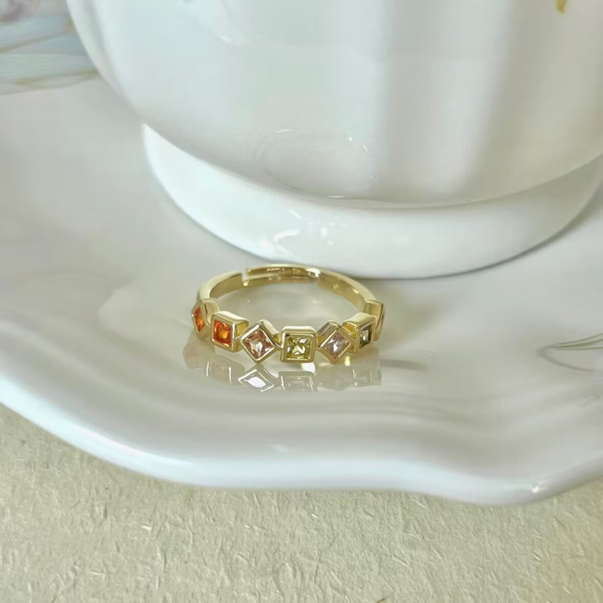 Colorful Sugar Cube Ring