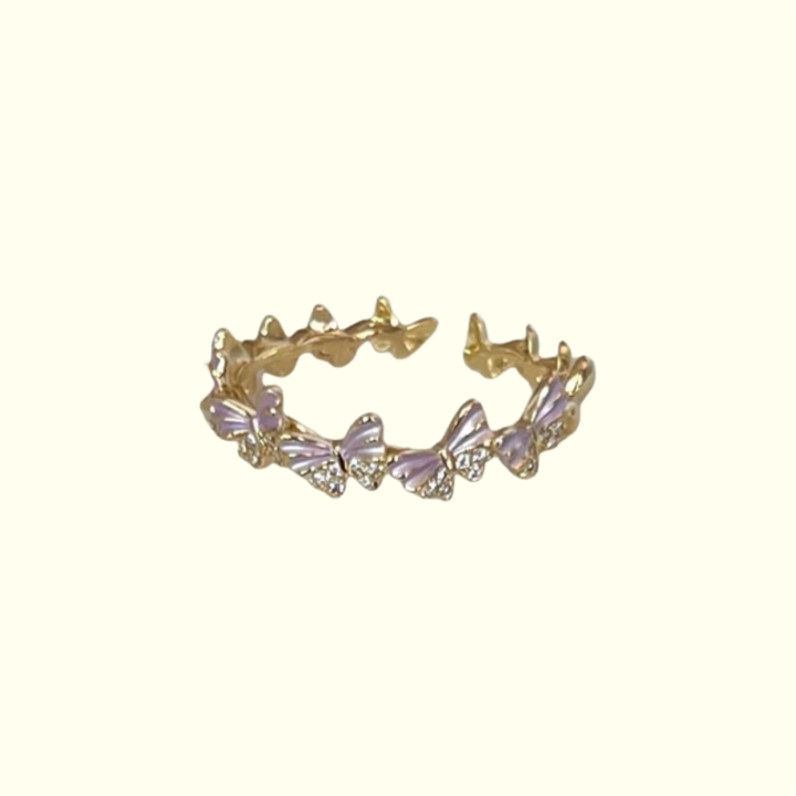 Eden Purple Butterfly Ring