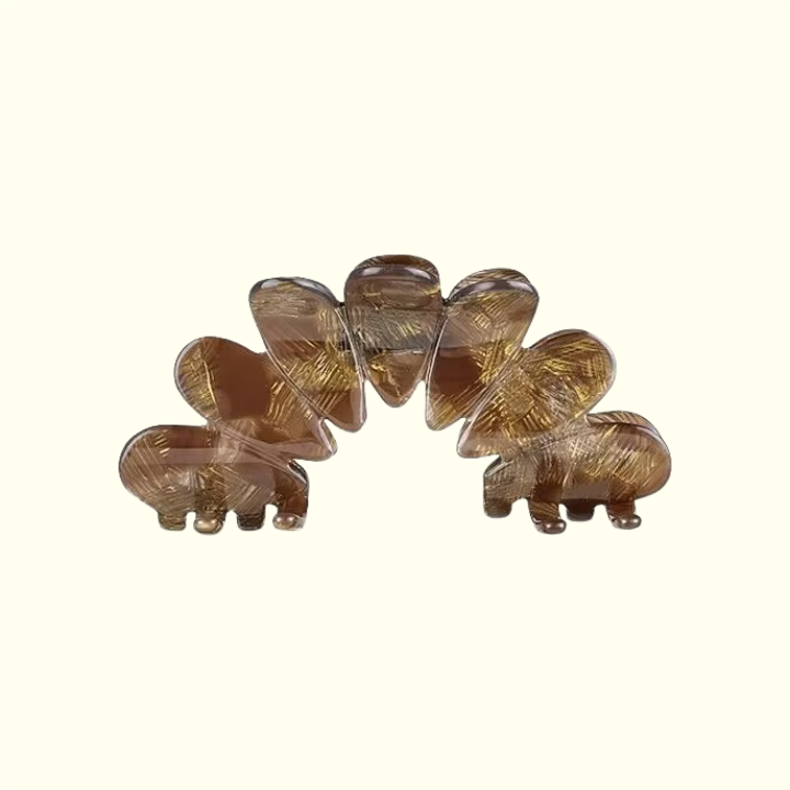 Flower Clip In Amber