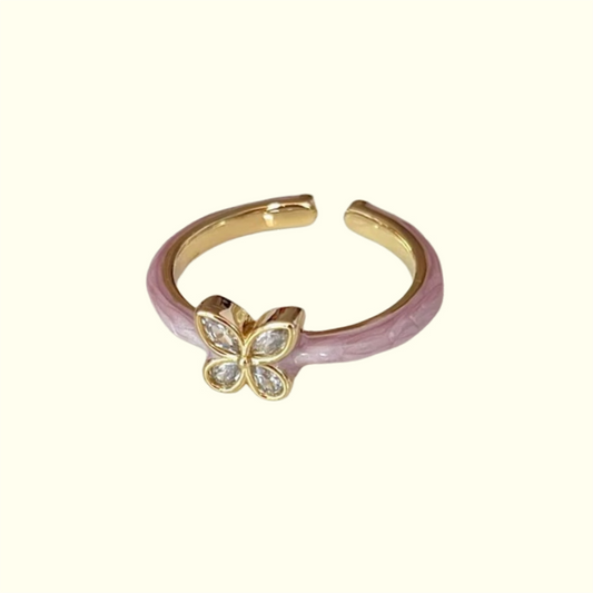 Hyacinth Purple Butterfly Ring